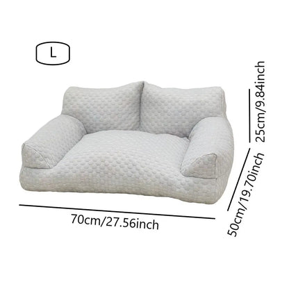 Cooling Ice Bead Pet Sofa, Featuring 22℃ Cooling Fabric with Massage Bumps, Wear‑Resistant & Breathable, It Serves as a Cool Resting Spot for Small‑To‑Medium Dogs and Cats.