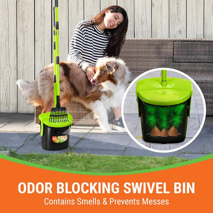 Pupzle Dog Pooper Scooper (40”) | No Bending, No Smell, Clean Pickup, Built to Last
