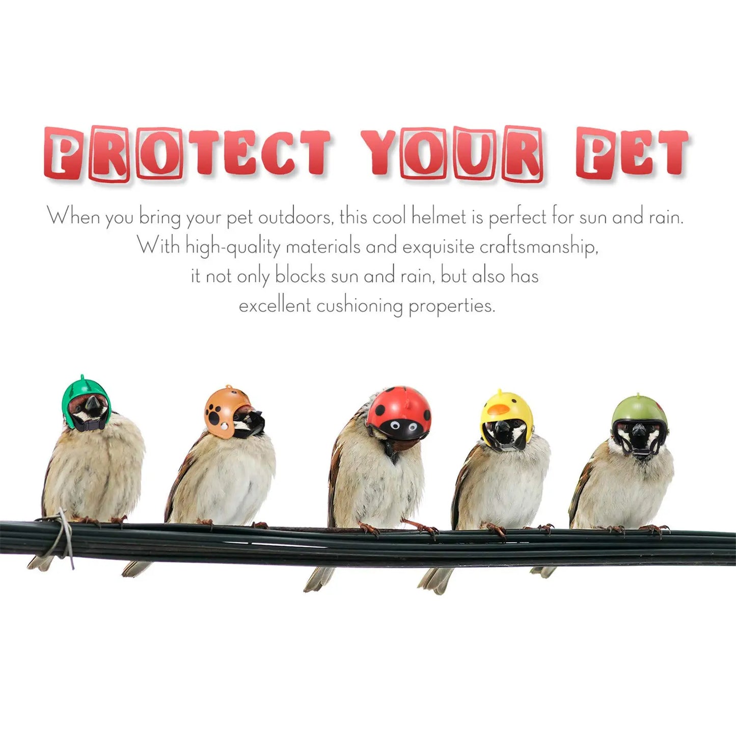 8-Piece Rainproof Chicken Hat Set - Stylish and Functional Protection Gear for Chickens and Parrots