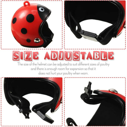 8-Piece Rainproof Chicken Hat Set - Stylish and Functional Protection Gear for Chickens and Parrots