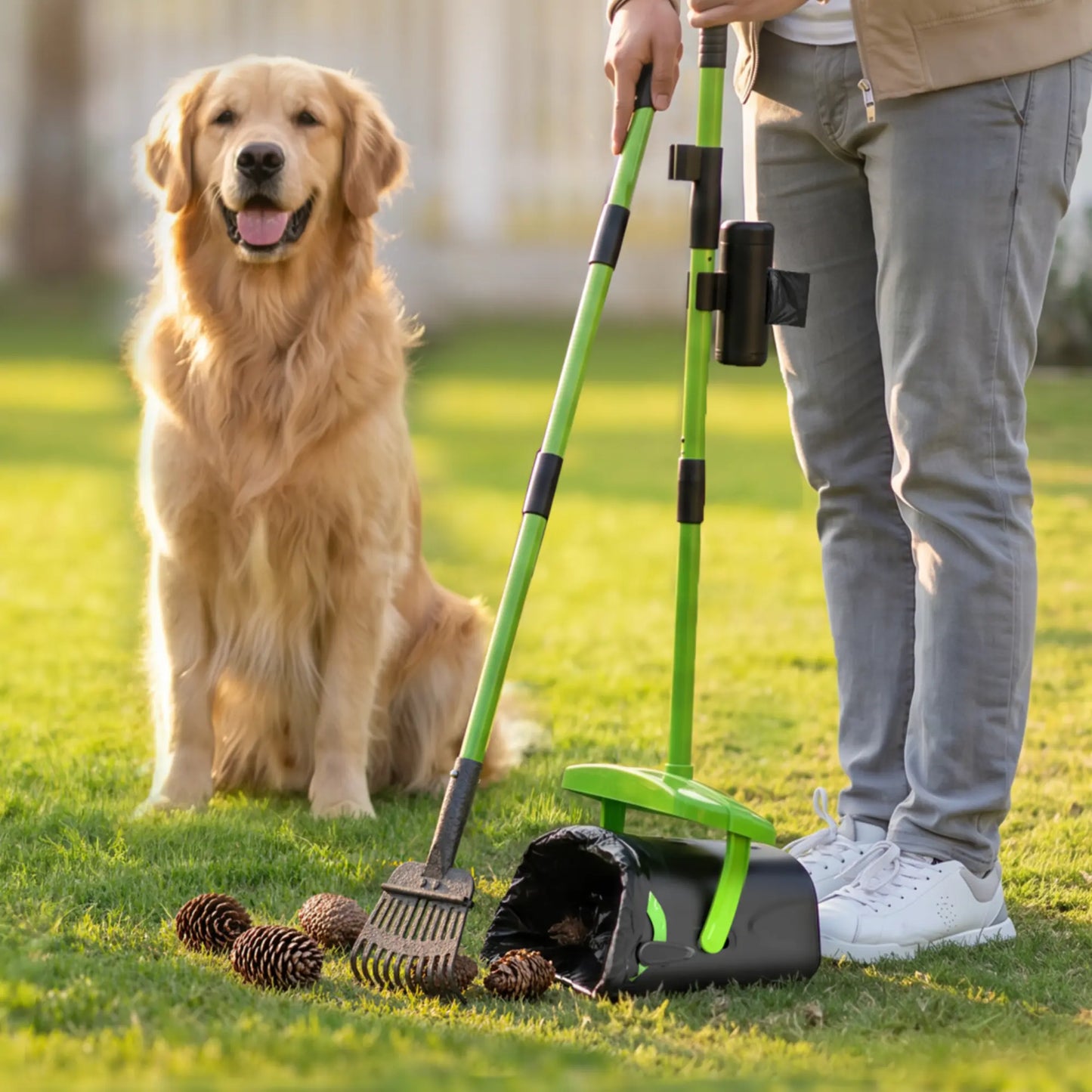 Pupzle Dog Pooper Scooper (40”) | No Bending, No Smell, Clean Pickup, Built to Last