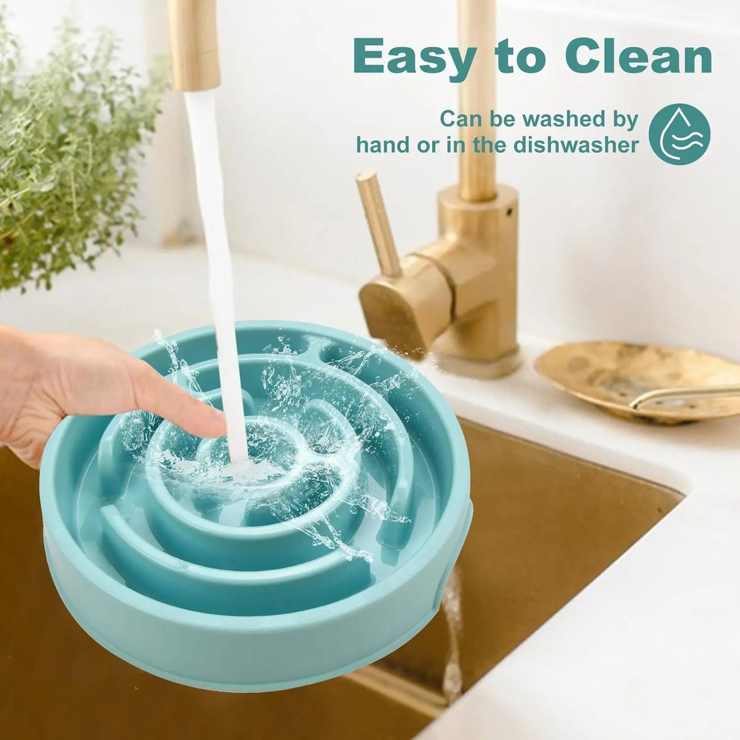 Plastic Dog Slow Feeder Bowl, Anti-Choke Design Ensures Safe Eating, Puzzle Snack Bowl Protects Neck, Pet Feeding Accessories