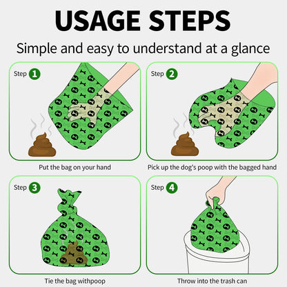 DGAPHRO Poop Bags for Dogs,Thick Leak Proof Dog Poop Bags Rolls 16 (240 Bags) with Dispenser and Leash Clip for Pet Cleanup & Outdoor Use,Lavender Scented Dog Accessories(Green).