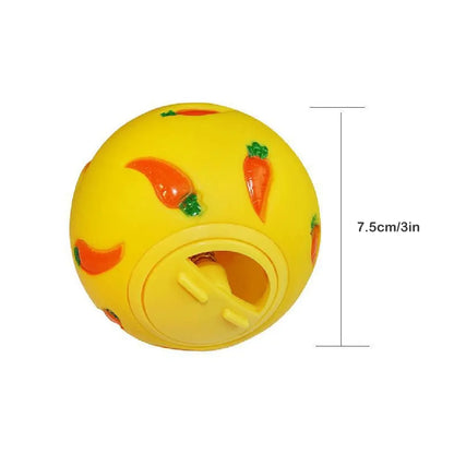 Rabbit Treat Dispenser Toy – Interactive Puzzle Slow Feeder Ball for Bunny, Guinea Pigs & Small Pets