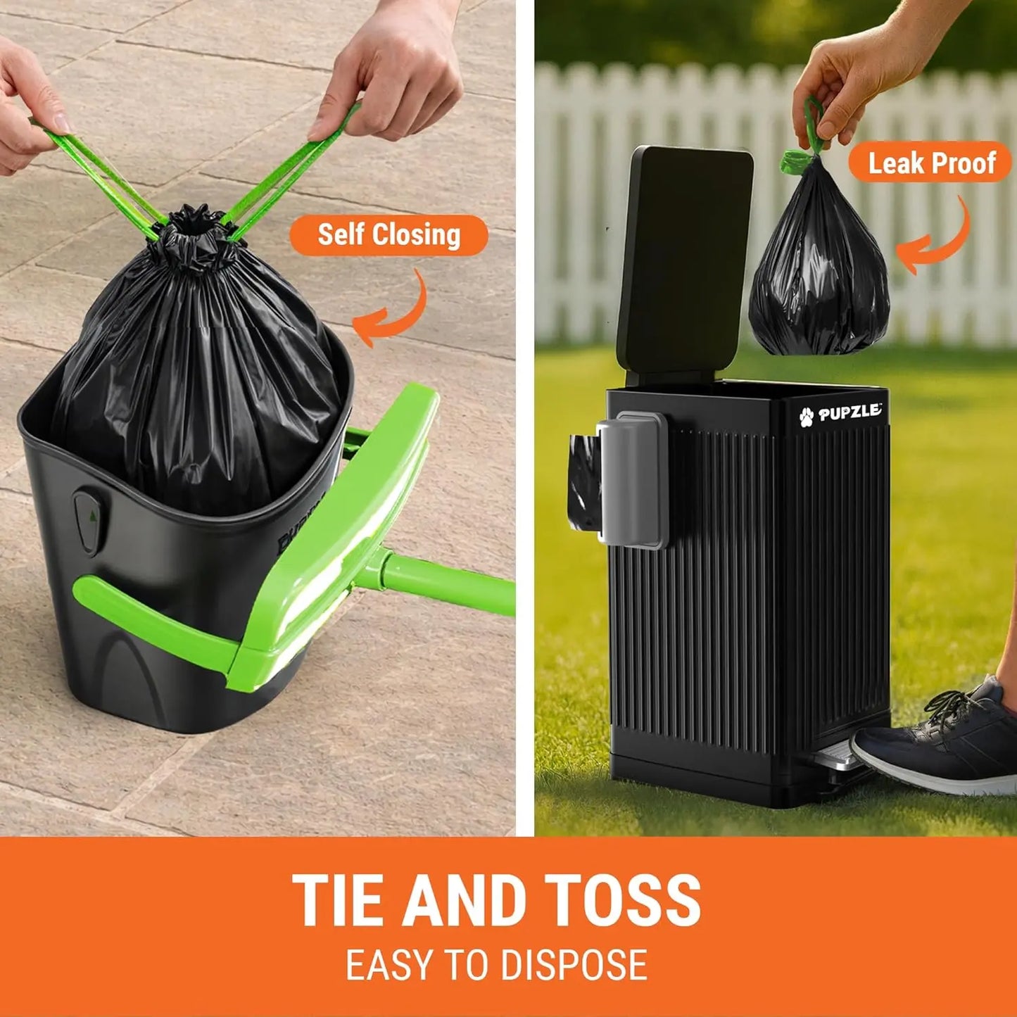 Pupzle Dog Pooper Scooper (40”) | No Bending, No Smell, Clean Pickup, Built to Last
