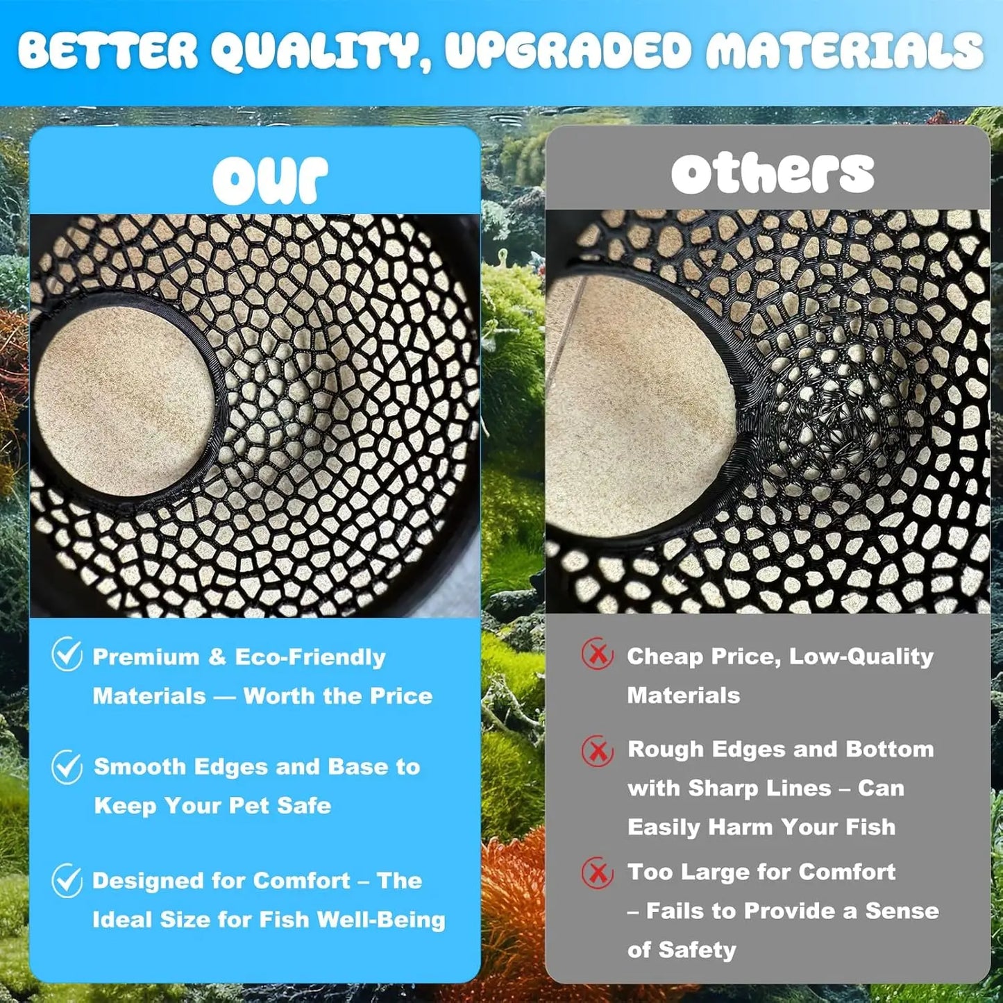 Floating Betta Habitat and Shrimp Cave – 3D Printed Aquarium Decor, Multi-Functional Hammock, Feeding Ring, and Secure Resting Area for Betta Fish, Shrimp, and Small Fish (Eco-Safe PETG Material)
