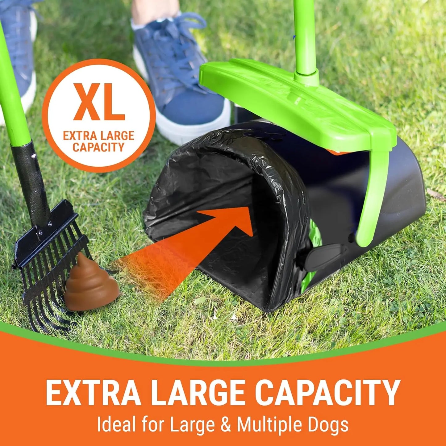 Pupzle Dog Pooper Scooper (40”) | No Bending, No Smell, Clean Pickup, Built to Last